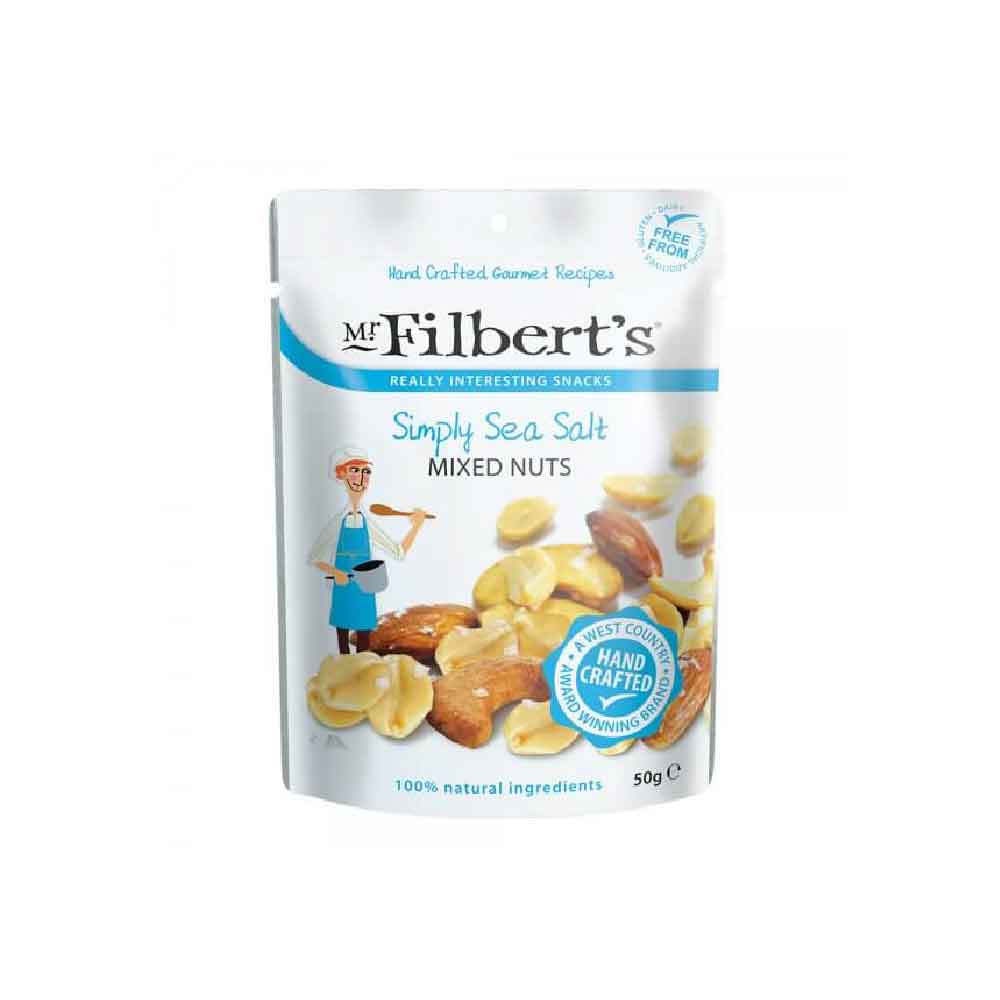 Mr Filbert's Simply Sea Salt Mixed Nuts in 50 gram pack