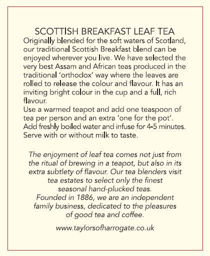 Taylors Of Harrogate Scottish Breakfast Leaf Tea in Caddy 125g