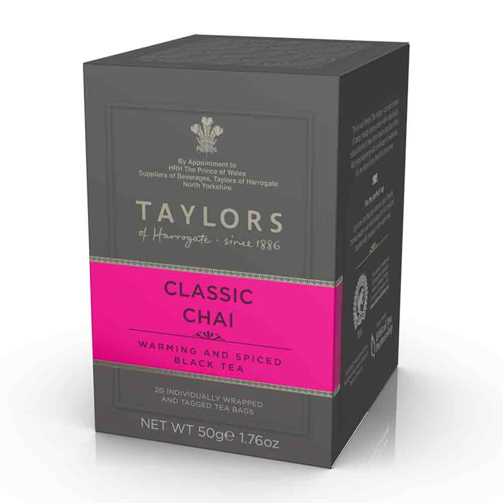 box of Taylors of Harrogate Classic Chai Tea 20 tea bags