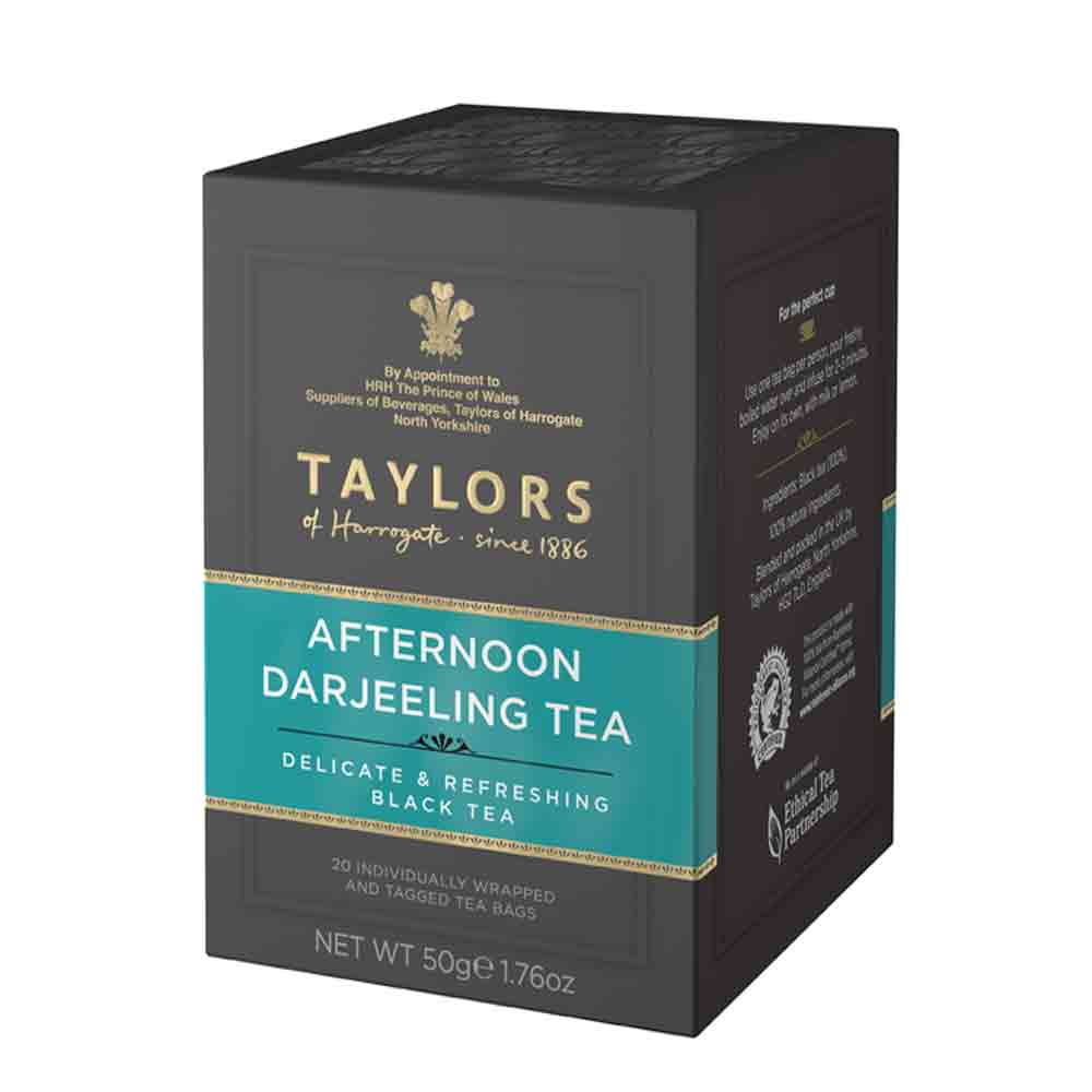 50 grams box of afternoon darjeeling in tea bags