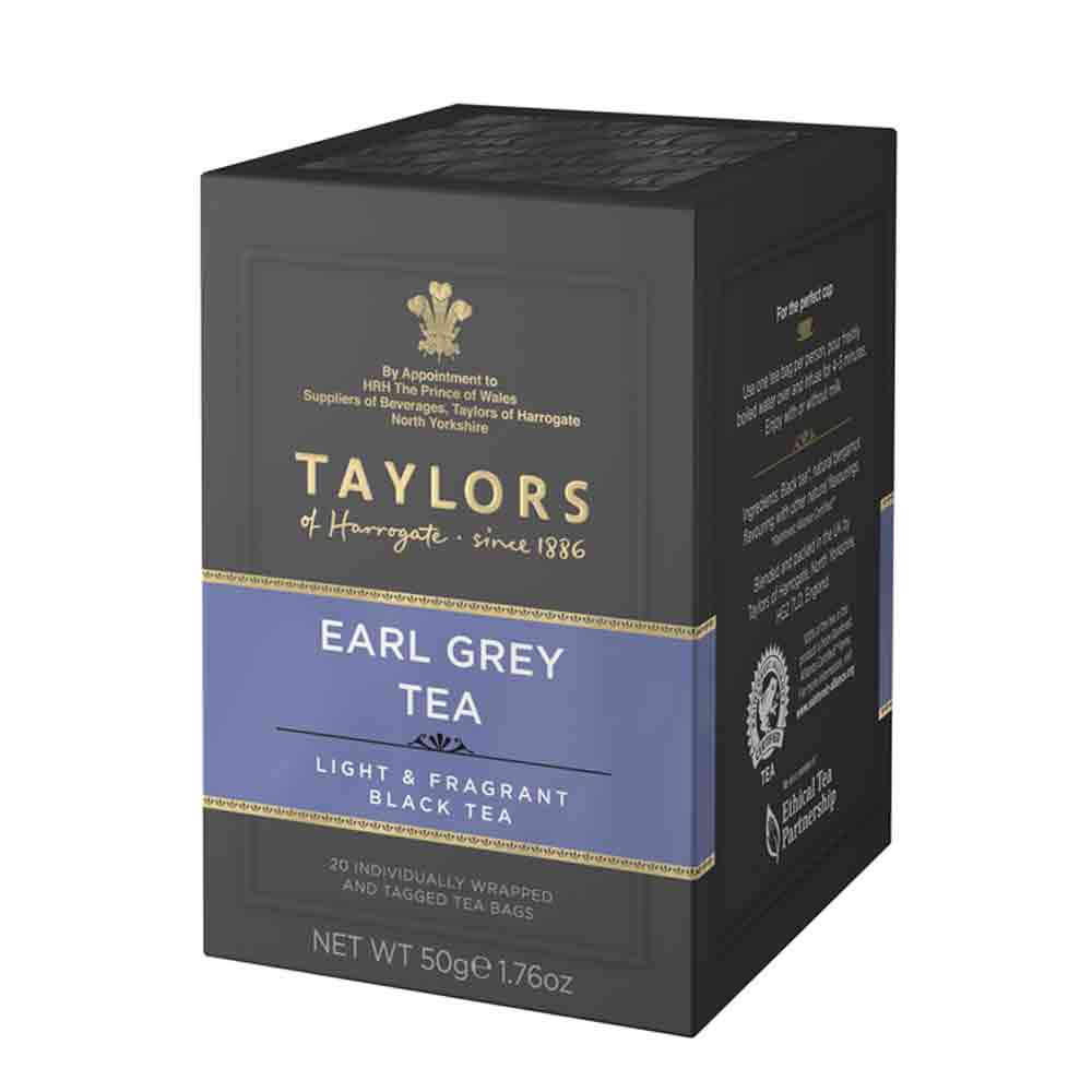 50 grams taylors of harrogate earl greay tea bags