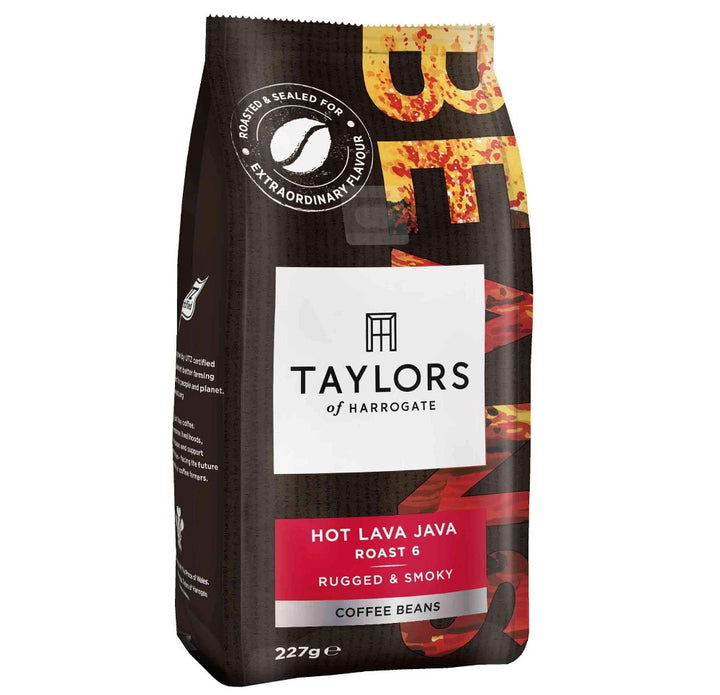 227 grams of Taylors of Harrogate Hot Lava Java Coffee Beans