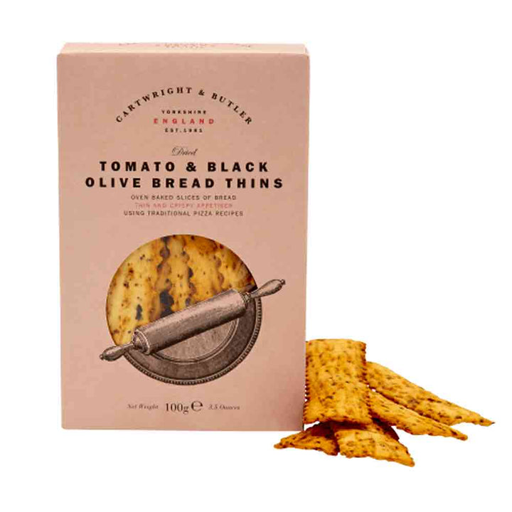 Cartwright & Butler Tomato & Black Olive Bread Thins 100g