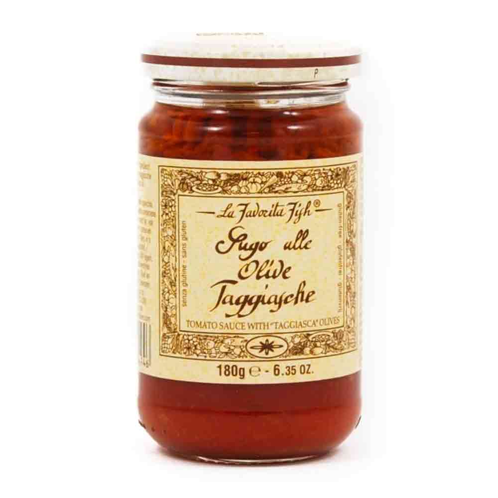 La Favorita Tomato Sauce with Taggiasca Olives 180g