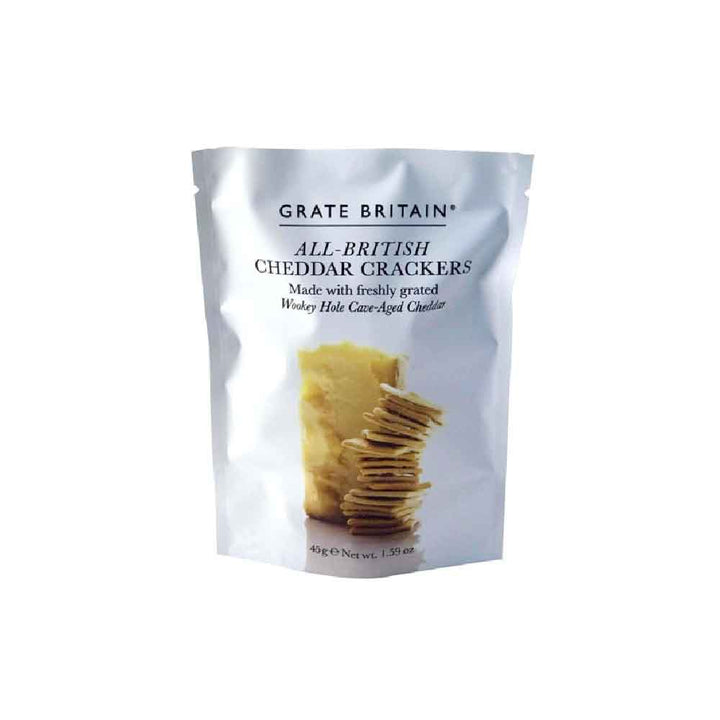 Grate Britain All-British Cheddar Crackers made with freshly grated Wookey Hole Cave-Aged Cheddar