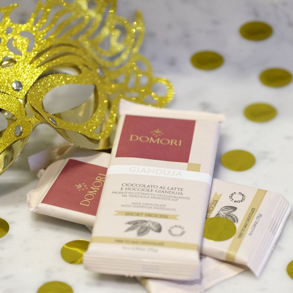 Domori Milk Chocolate with Gianduja Hazelnuts 75g