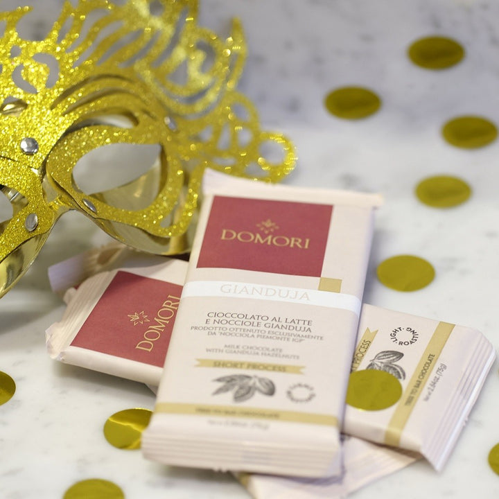 Domori Milk Chocolate with Gianduja Hazelnuts 75g