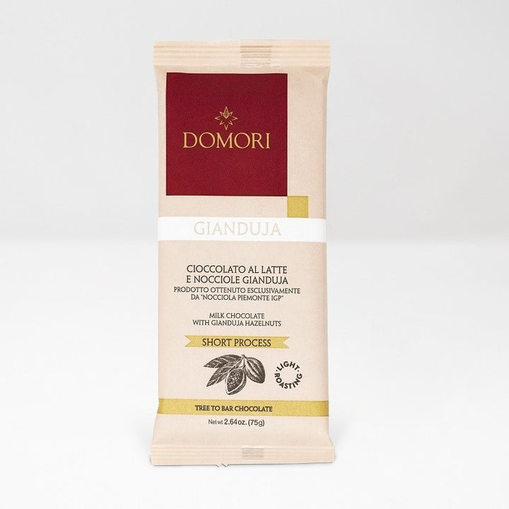 Domori Milk Chocolate with Gianduja Hazelnuts 75g