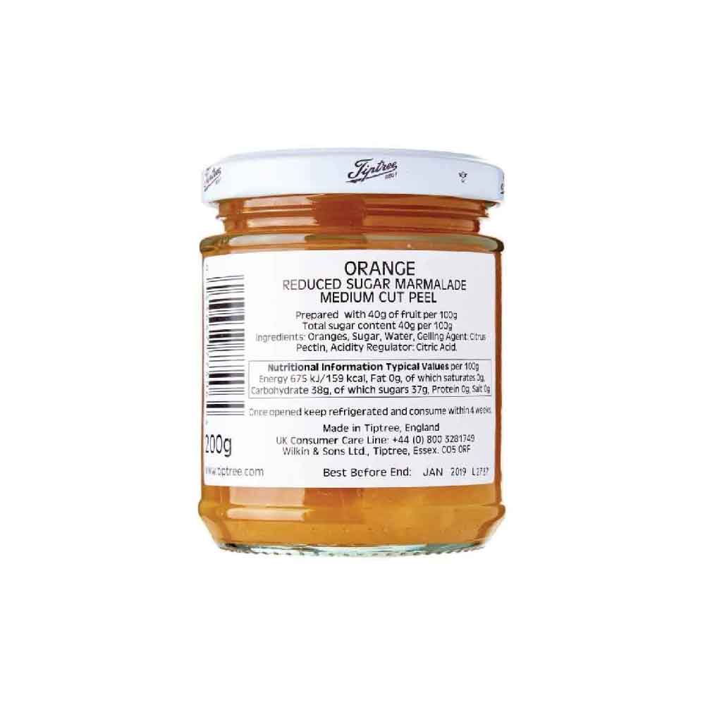 Tiptree Reduced Sugar Orange Marmalade 200g [August 2025]
