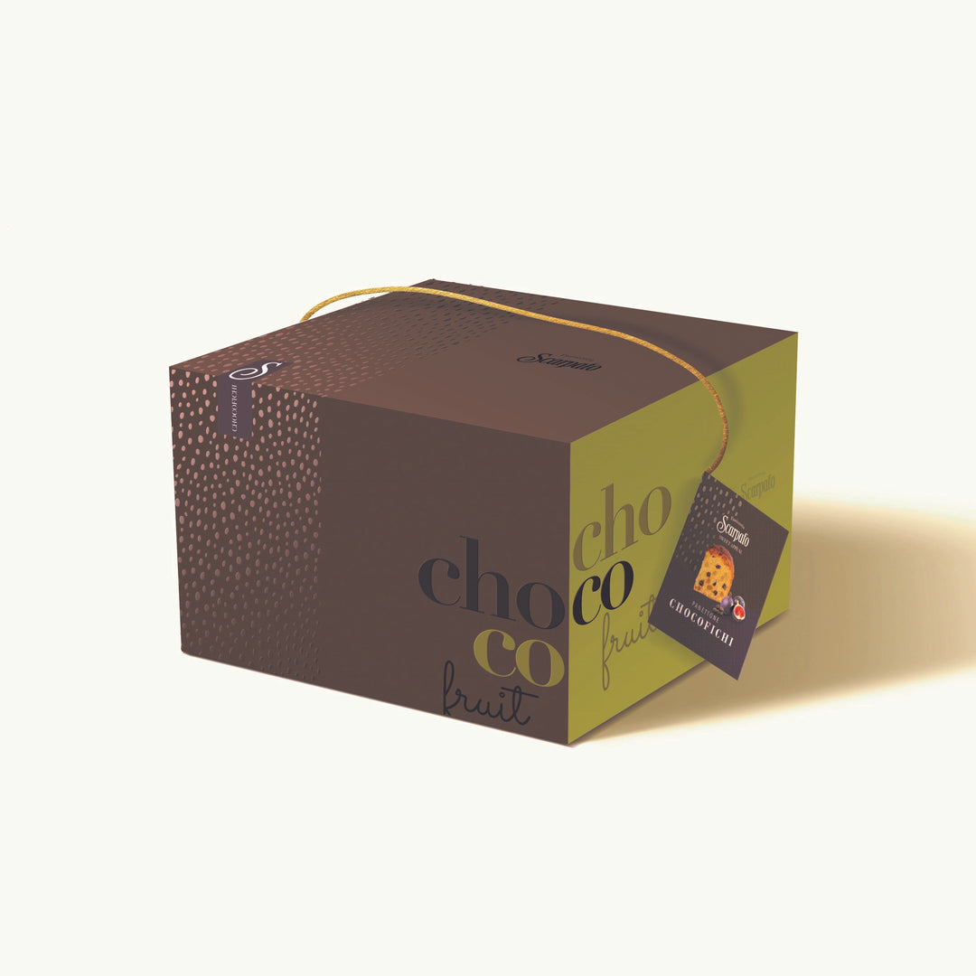 Scarpato Panettone Figs and Dark Chocolate Chip Box 1Kg [12171]