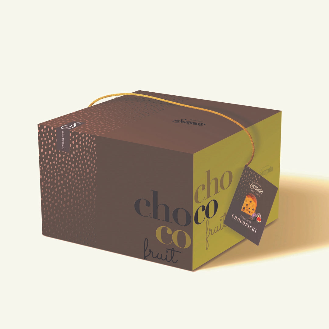 Scarpato Panettone Figs and Dark Chocolate Chip Box 1Kg [12171]