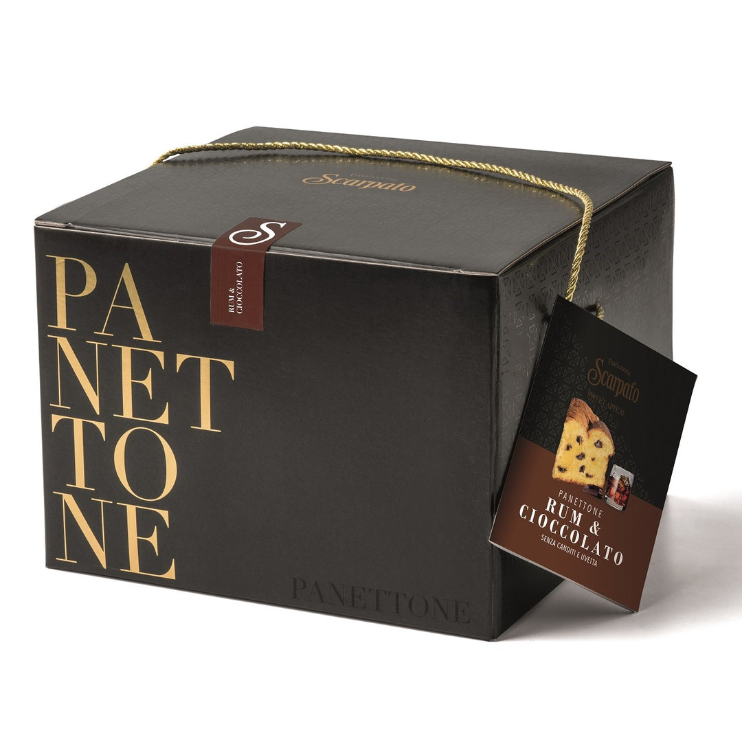 Scarpato Panettone Rum and Chocolate in Box 1kg [13172]