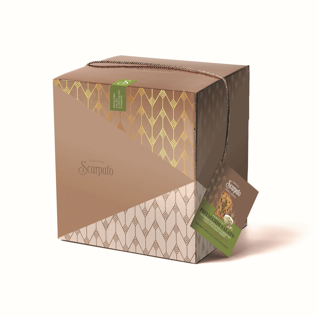 Scarpato Salted Pistachios Panettone in Box 1Kg [13220]